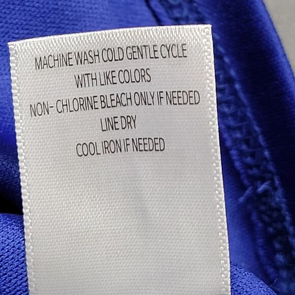 IN Blue Cobalt Mini Dress NEW $59 Sleeveless Sundress Pleated Scoop Women Size M - Picture 10 of 10